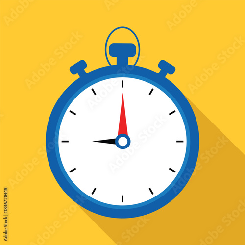 9 Minutes Analog Clock Icon white background .