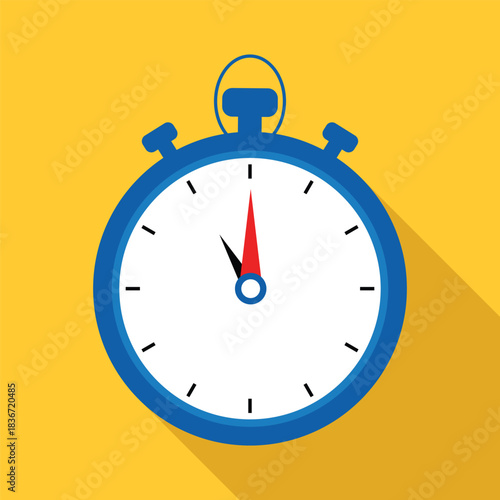 11 Minutes Analog Clock Icon white background .