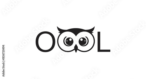 Minimalist Owl Logo Design with Stylized Typography.