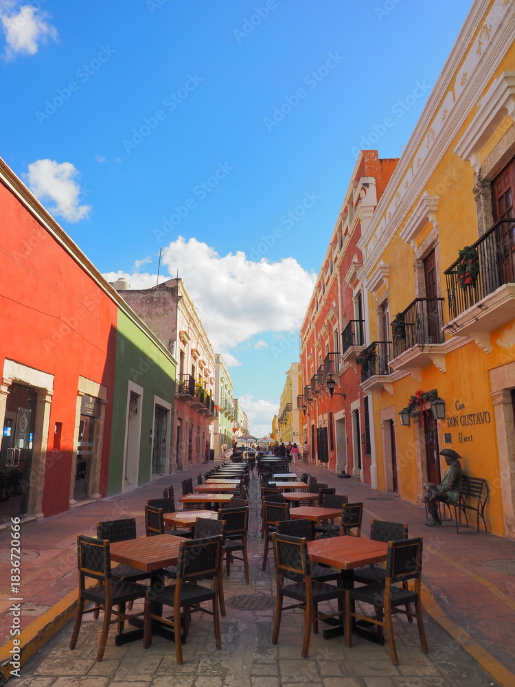 Obraz premium Street 59 in Campeche Mexico