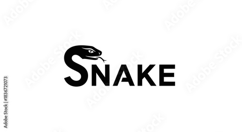 Creative Snake Logo Design with Stylized Letter S.