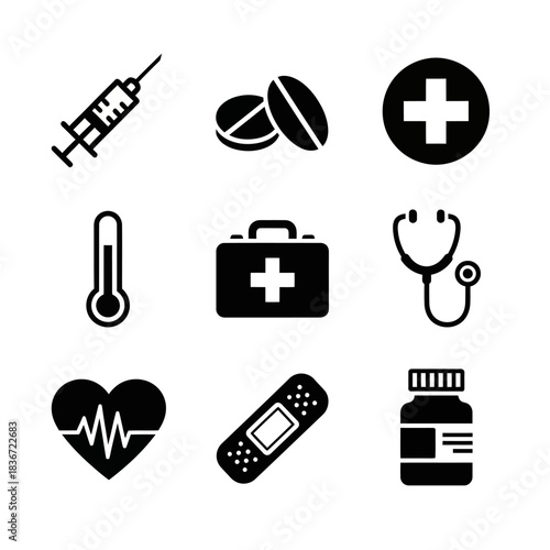 Medical and healthcare icons
