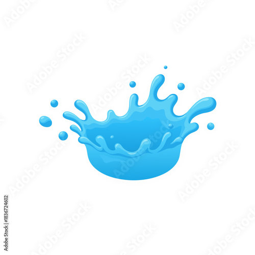 Vibrant Blue Water Splash Explosion Isolated on Black Background Dynamic Liquid Motion Abstract Shape with Droplets and Waves Refreshing Fluid Dynamics