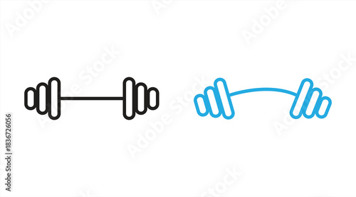 barbell icon, vector illustration