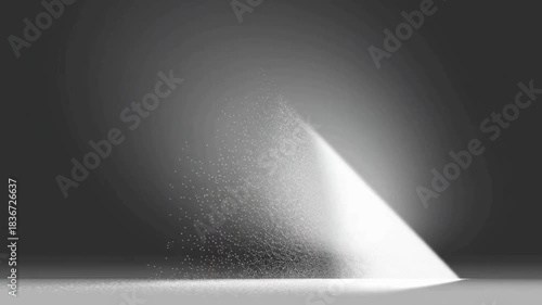 White Spotlight Cutting Through Darkness with Floating Particles | Minimal Lighting Effect Video