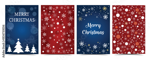 Christmas Holiday card frame template set