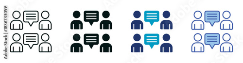 Socializing Icon Set Consisting of Multiple Styles Vector Illustration