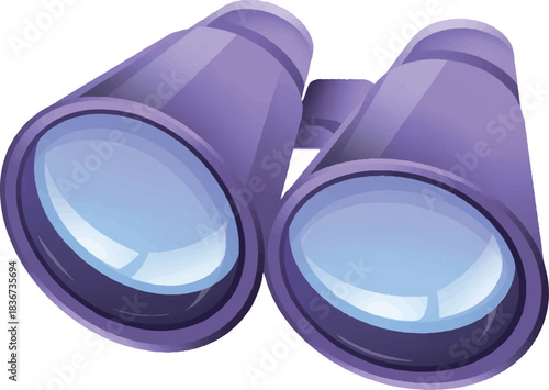 binoculars on white background