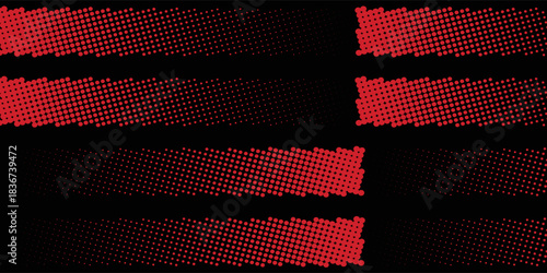 Red and black gradient grunge texture background with halftone dots. eps 10