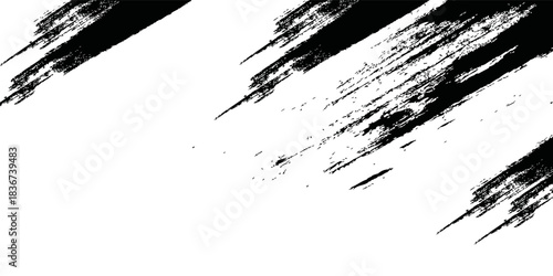 Black and white tire track background for rally, drift, motocross, off-road, and other motorsports. Black tire tracks on a white background with worn and splashed dirt effects. modern