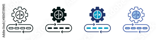Testing Icon Set Consisting of Multiple Styles Vector Illustration