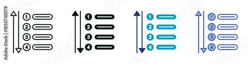Prioritize Icon Set Consisting of Multiple Styles Vector Illustration