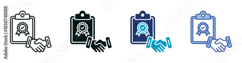 Integrity Icon Set Consisting of Multiple Styles Vector Illustration