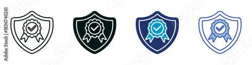 Reliability Icon Set Consisting of Multiple Styles Vector Illustration