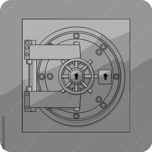 Secure Vault Door Illustration