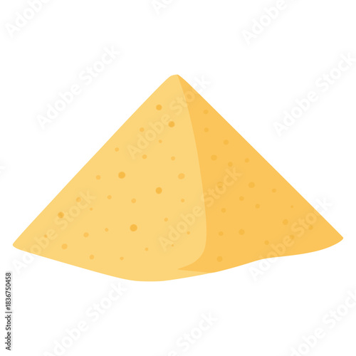 Pile of sand nature flat color vector illustration template design