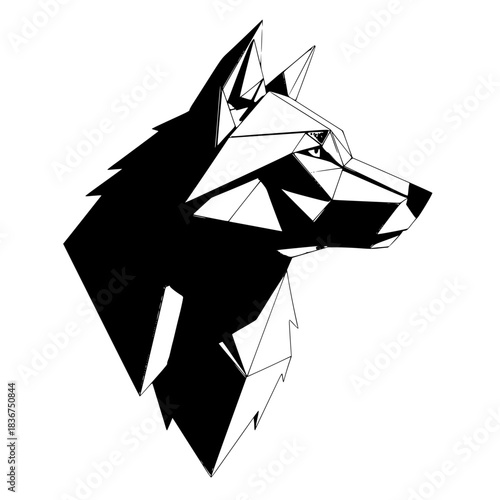 wolf head vector