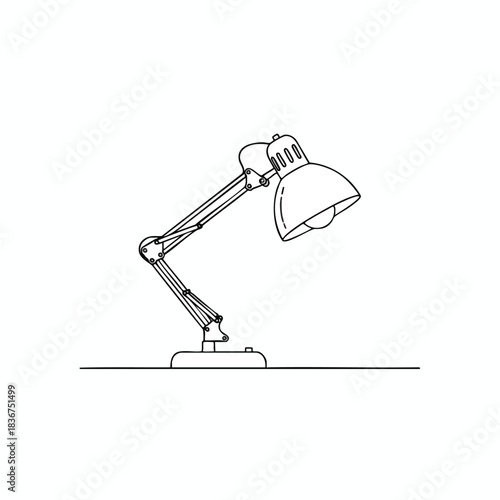 Adjustable Desk Lamp Illustration