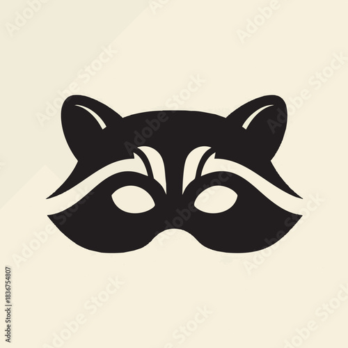 Mysterious Raccoon Mask Silhouette