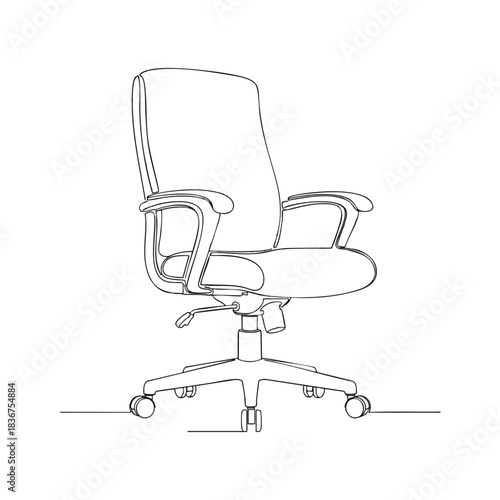 Modern Office Chair Illustration