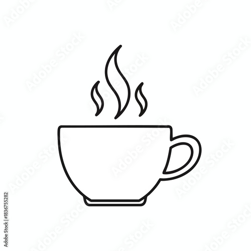 Steaming Cup of Hot Beverage Illustration