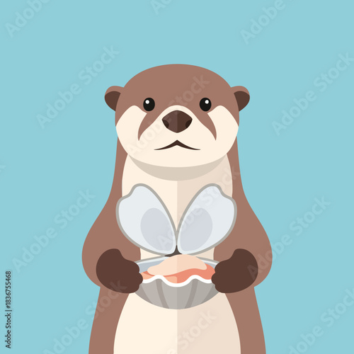 Otter with Feminine Hygiene Products