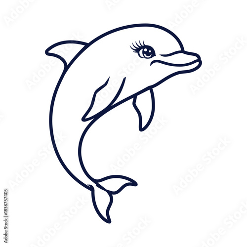 dolphin mascot logo design vector template

