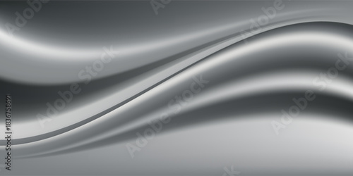 Smooth elegant white silk vector or satin luxury cloth texture background. White gray satin texture that is white silver fabric silk background. Soft shiny creased