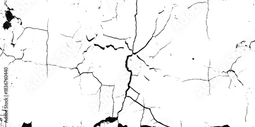 Surface cracks and fissures in ground. Vector grunge cracked texture style with cracked texture.
