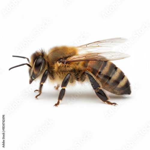 bee on white background