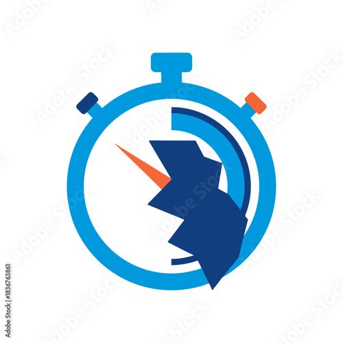 time to break through an abstract clock with a disruptive visual element symbolizing progress and innovation ideal for business solutions.