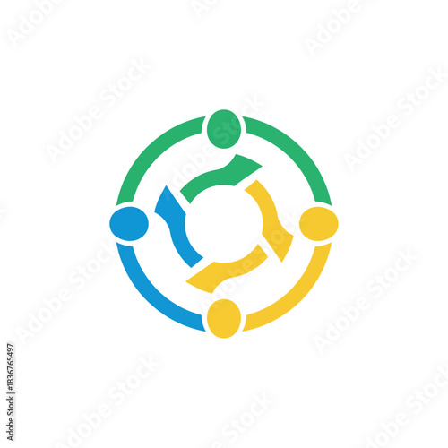 ubuntu logo featuring a circular design representing collaboration community spirit global unity suitable for tech blogs and social media innovative culture
