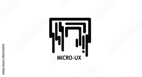 Modern abstract logo representing micro user experience and technology