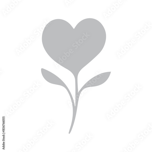 Stylized Heart Plant Icon