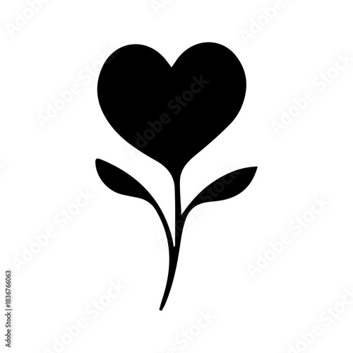 Floral Heart Silhouette