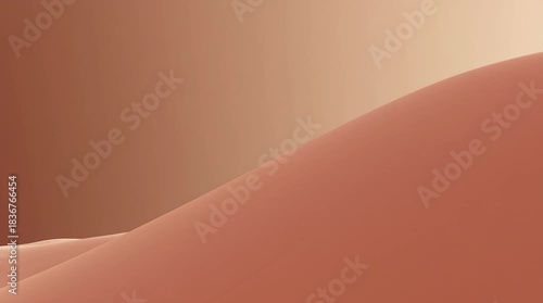 Abstract Wave Formations with Soft Curves and Warm Color Gradients Moving Smoothly in Artistic Motion