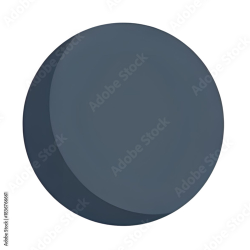 Minimalist dark grey circle with a subtle gradient effect, an abstract geometric shape suitable for modern graphic design, user interface elements, or clean background textures