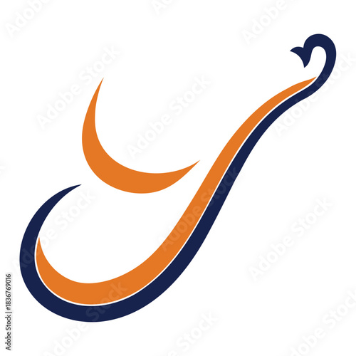 Abstract Arabic Script Inspired Curve

