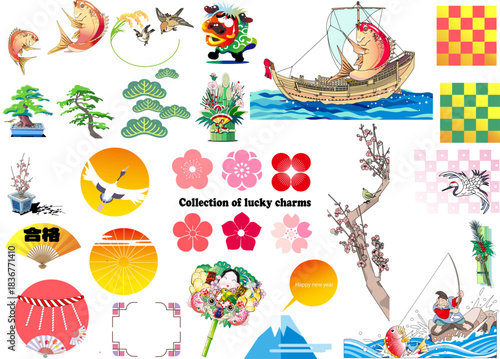 日本の縁起物のコレクション-02