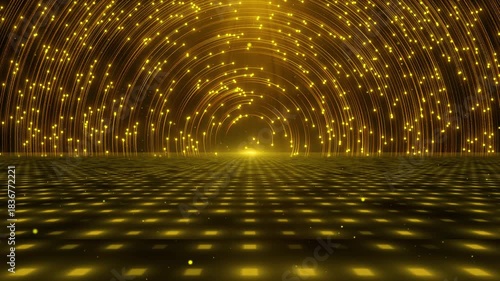 Particle Star Trail Rotating Stage Background