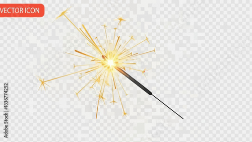 Celebrate with sparklers vector illustration for new year's eve and festive occasions celebration design