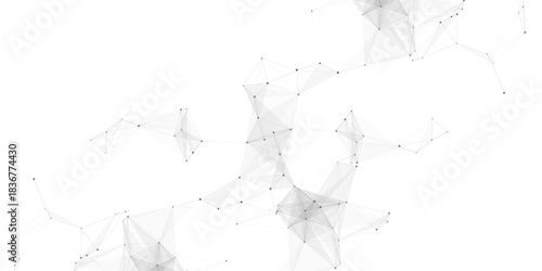 Abstract mesh vector background. Futuristic technology style card. Digital technology futuristic internet network speed connection white background. connecting medical science vector illustration.