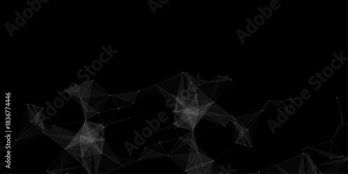 Abstract mesh vector background. Futuristic technology style card. Digital technology futuristic internet network speed connection black background. connecting medical science vector illustration.