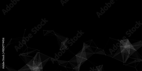 Abstract mesh vector background. Futuristic technology style card. Digital technology futuristic internet network speed connection black background. connecting medical science vector illustration.