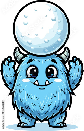 little blue guardian holds the pristine moon, guiding dreams aloft