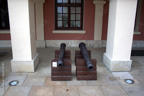 Old cannons in the courtyard, Lublin Castle, Poland, May, 2010