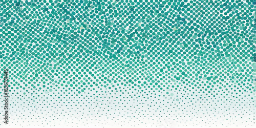 Teal halftone dotted gradient background with modern abstract texture, ideal for contemporary graphic design and digital branding
