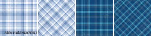 plaid and tartan pattern set.checkered fabric texture background.