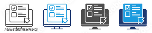 online survey icon sheet multiple style