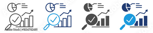 market research icon sheet multiple style